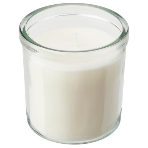 JAMLIK شمعة معطرة في كأس فانيلا / بيج فاتح