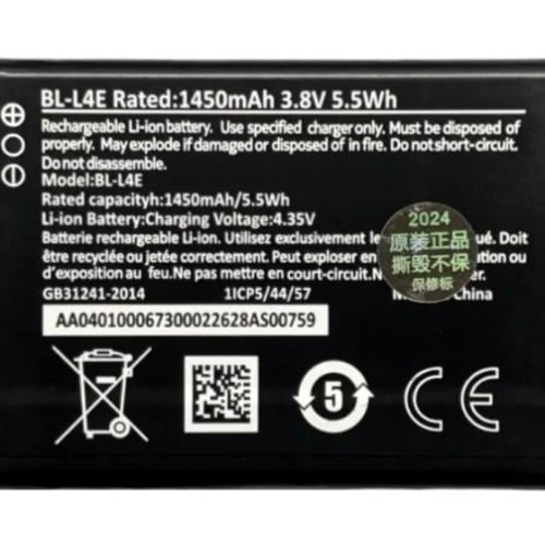 NOKIA ORIGNAL BATTERY, MODEL BL-L4E, WITHOUT DELIV...