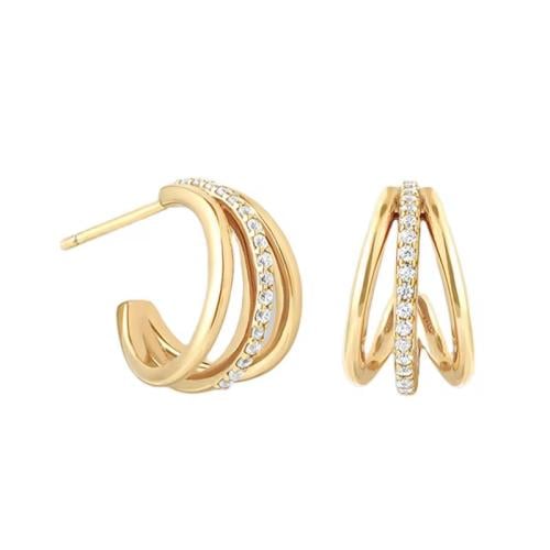 Trio gold Earring
