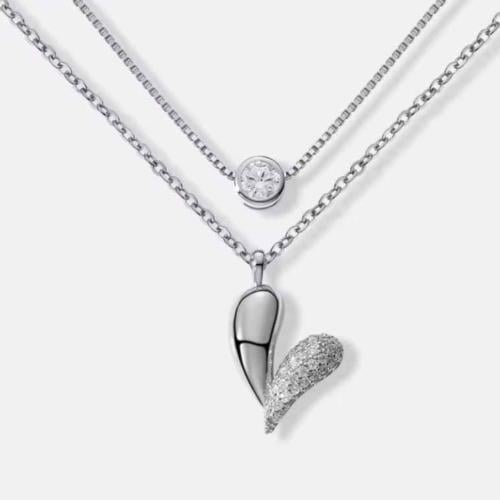 Elegance Heart Necklace – silver