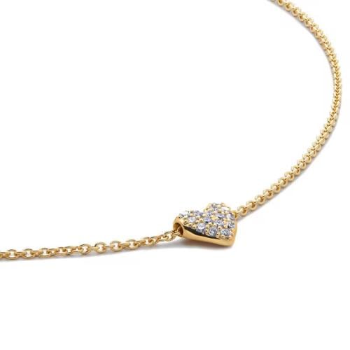 small heart gold necklace