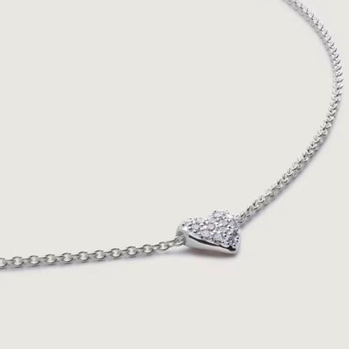 small heart silver necklace