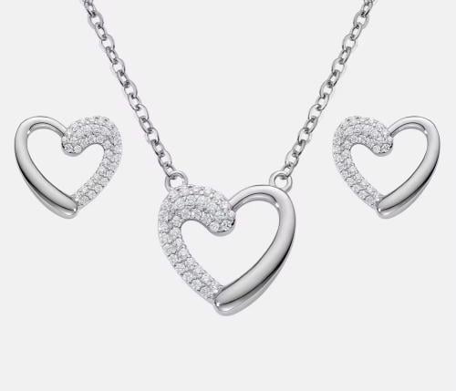 Luna Heart Set – Silver