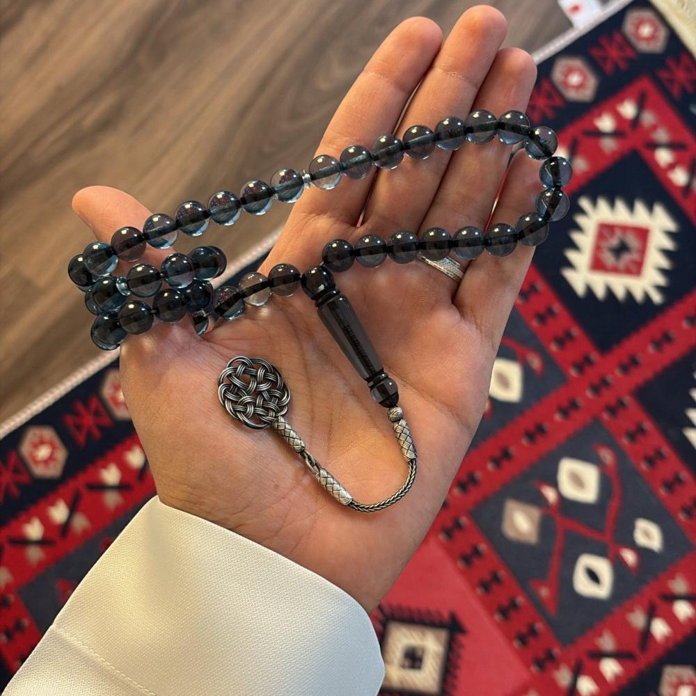 مسباح بكلايت بلون بحري شفاف - طربزونه فضه