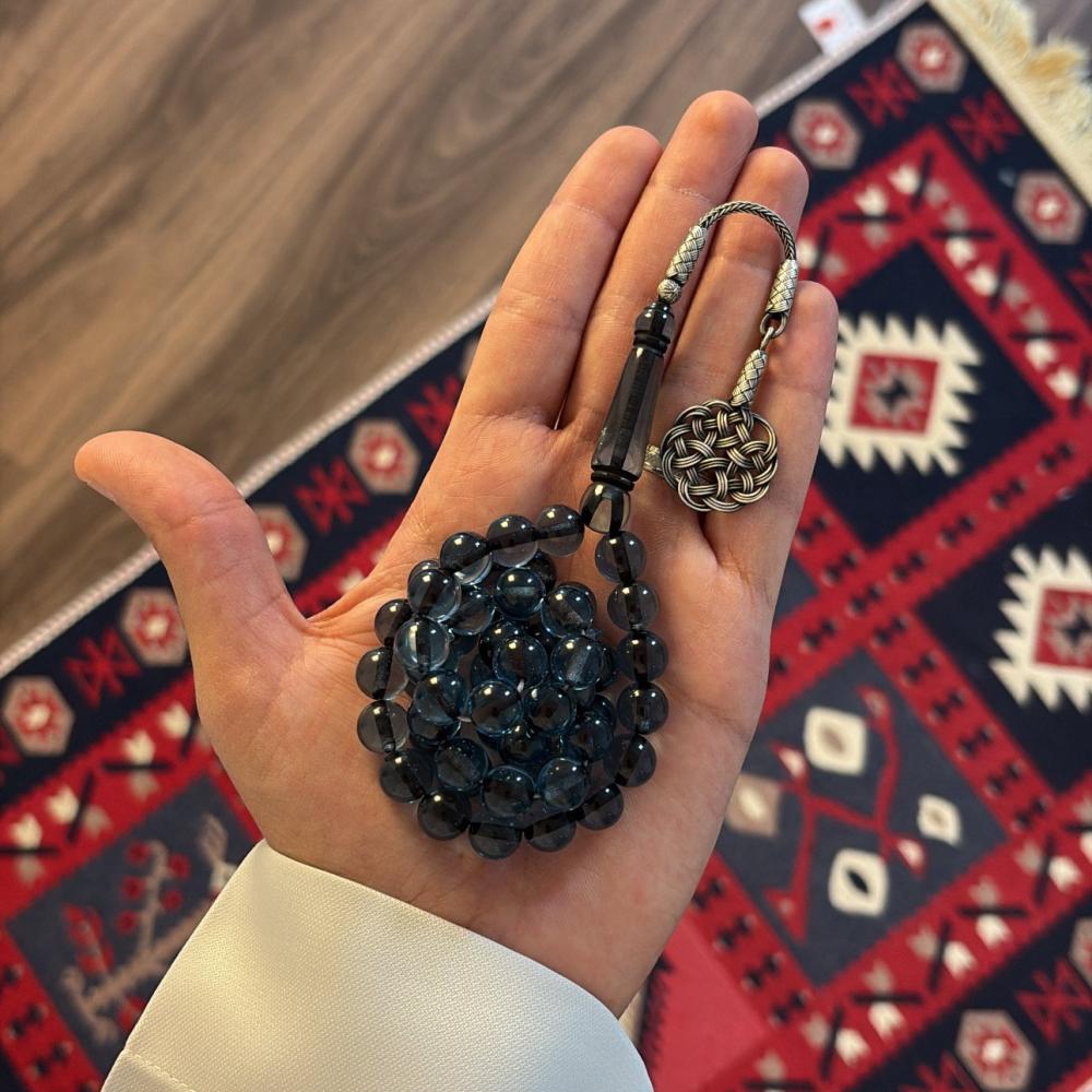 مسباح بكلايت بلون بحري شفاف - طربزونه فضه
