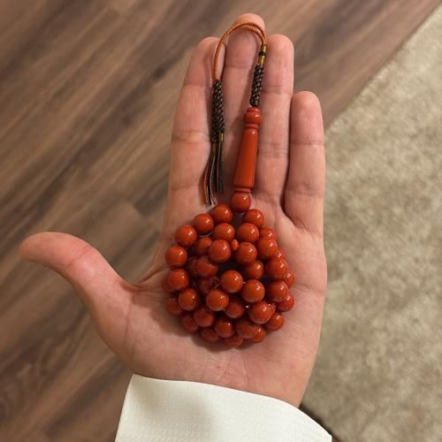 مسباح بكلايت احمر طوبي - كركوشة تفصيل يدوي