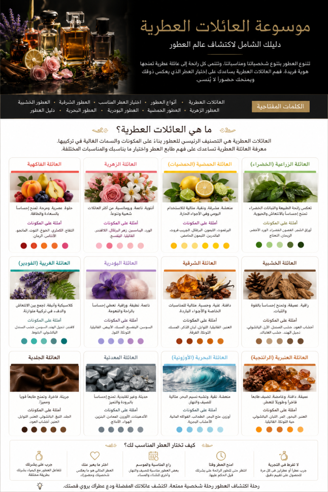 الدليل الشامل للعائلات العطرية