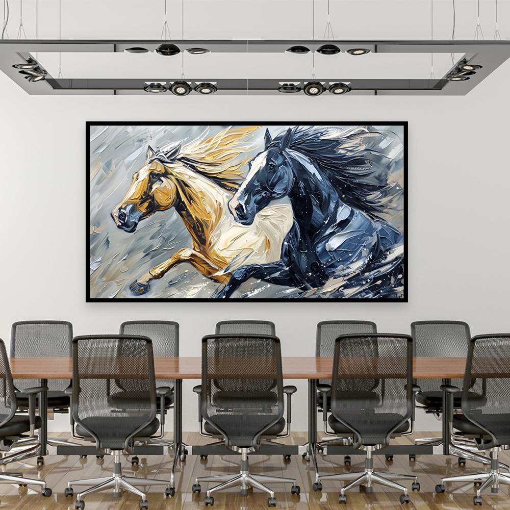 لوحة خيول بتصميم مودرن