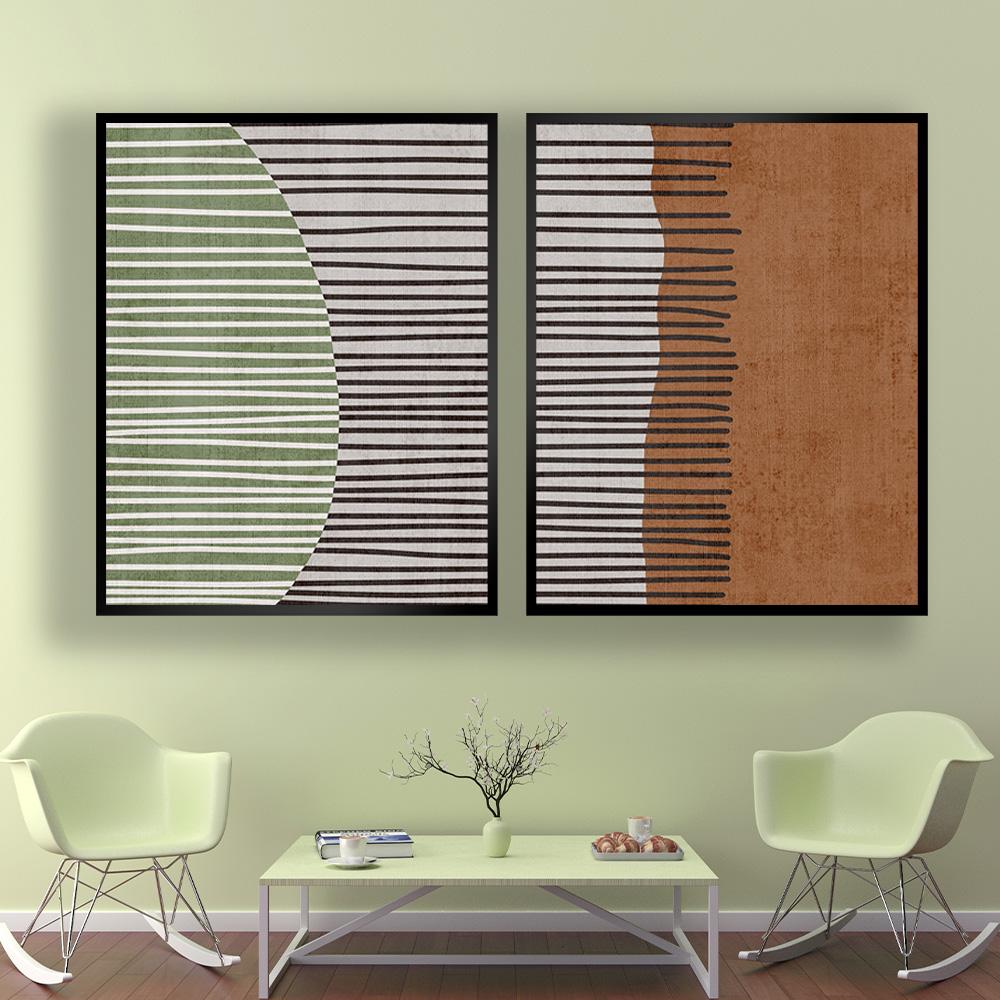 طقم مكون من عدد لوحتين بتصميم مودرن