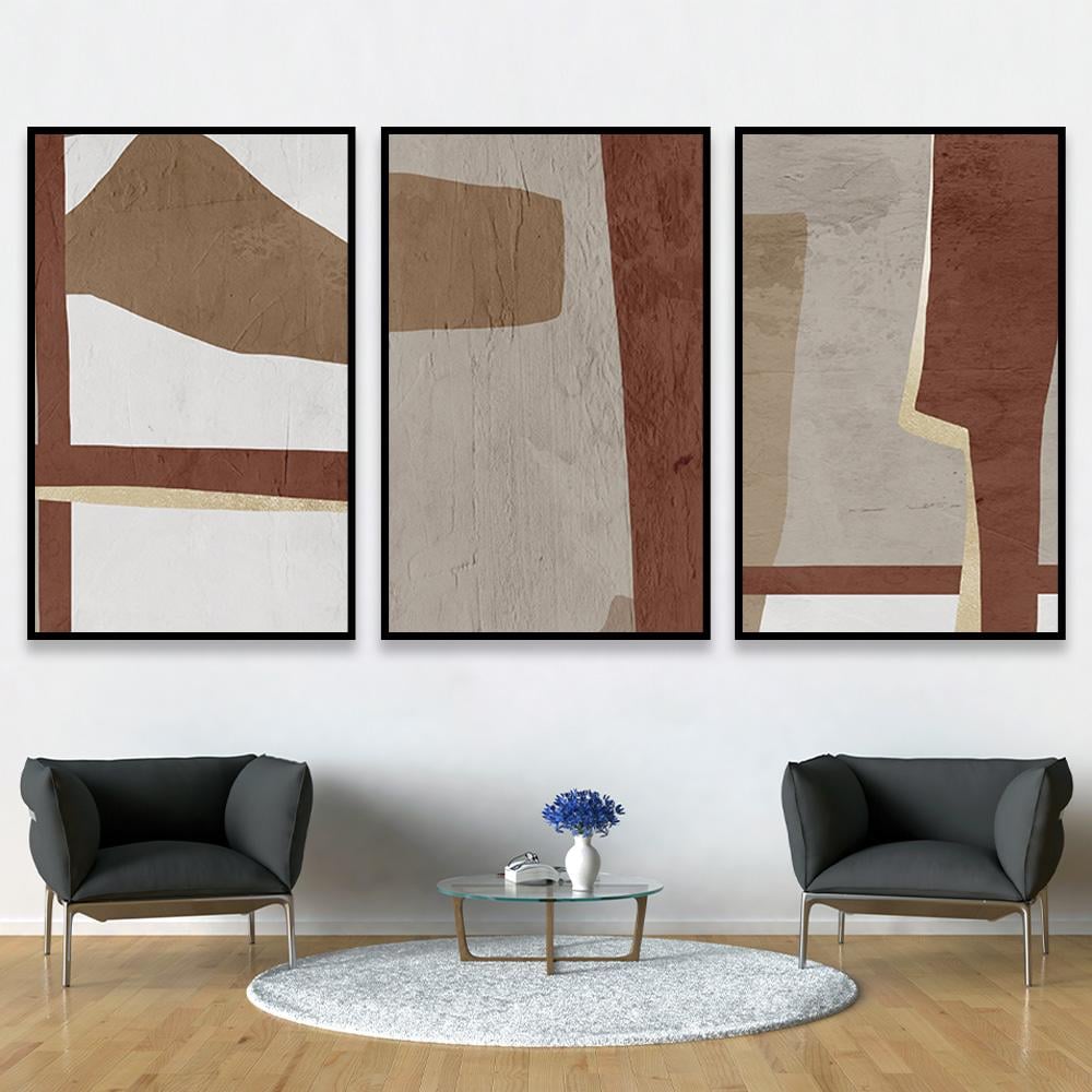 طقم من 3 لوحات بصميم مودرن