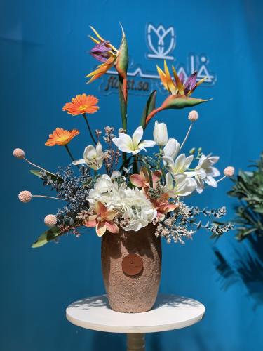 فازة الازهار (ورد صناعي ملمس طبيعي)