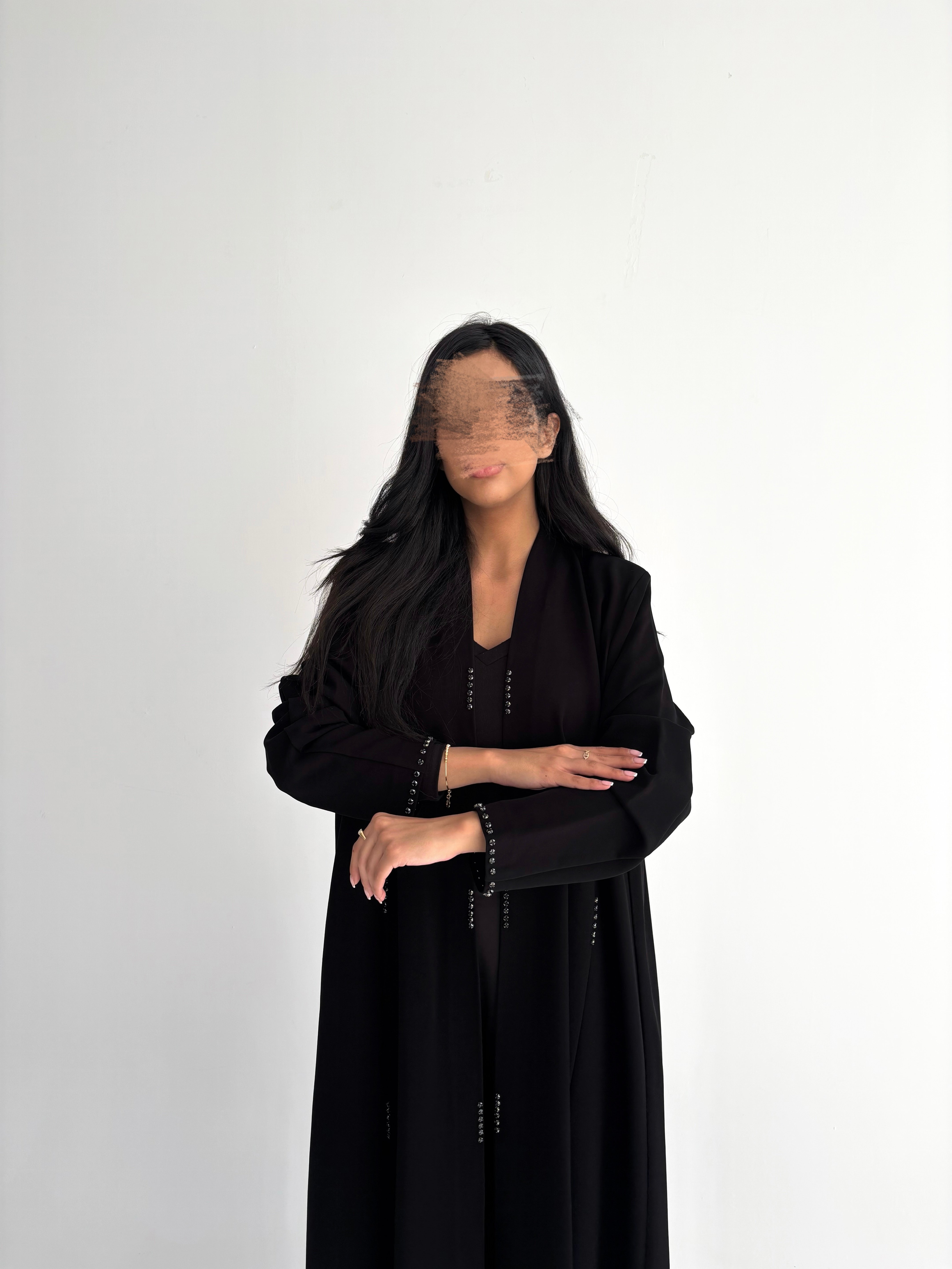 عباية صيفية كريب اندونيسي على لولو – لون أسود