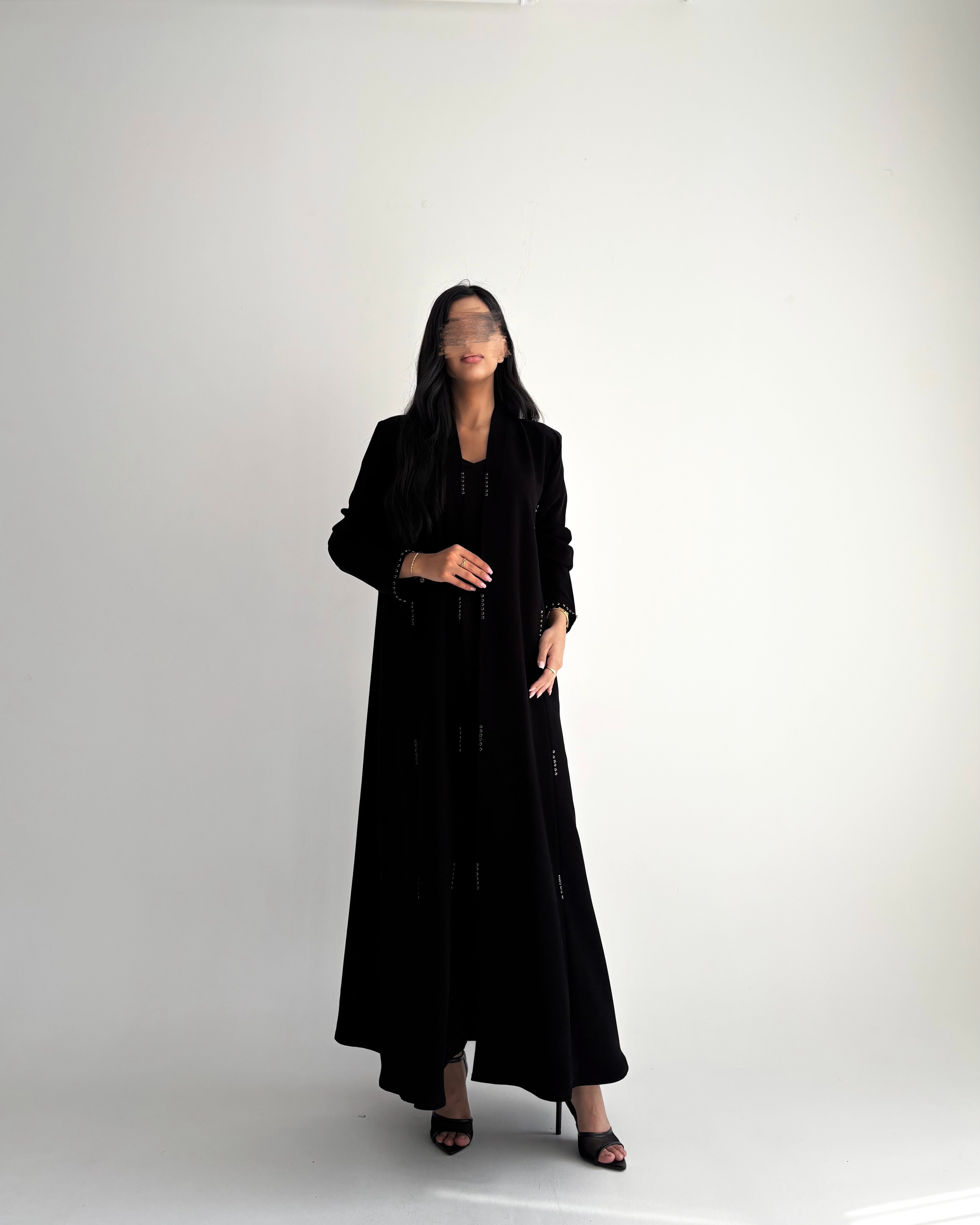 عباية صيفية كريب اندونيسي على لولو – لون أسود