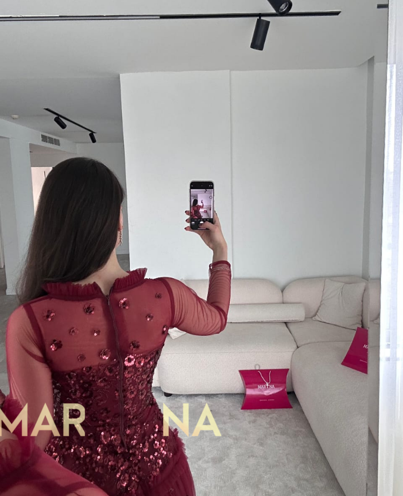 فستان ميرا (فستان عودي كلفه سهره شك وتل تيواني)