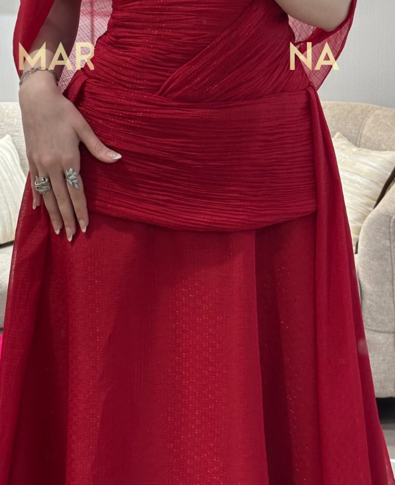 فستان مارلين (فستان احمر ناعم سهره)