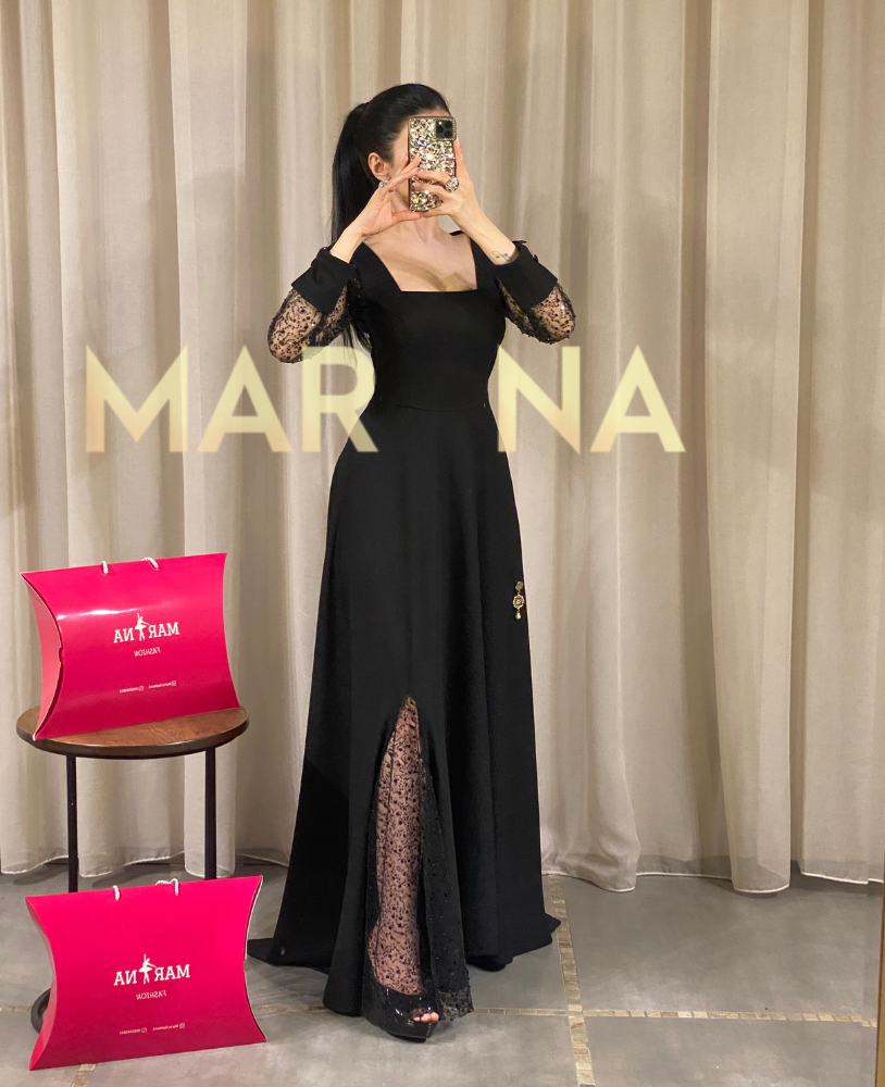 فستان سيلا (فستان كريب أنيق كلوش)