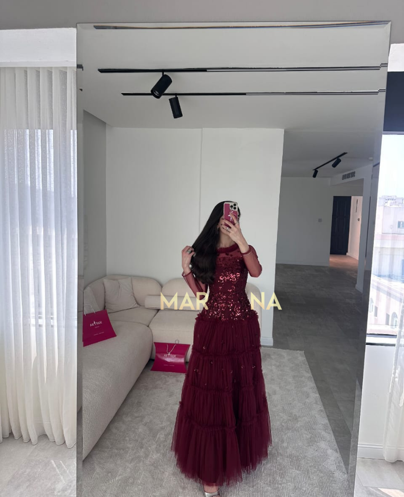 فستان ميرا (فستان عودي كلفه سهره شك وتل تيواني)