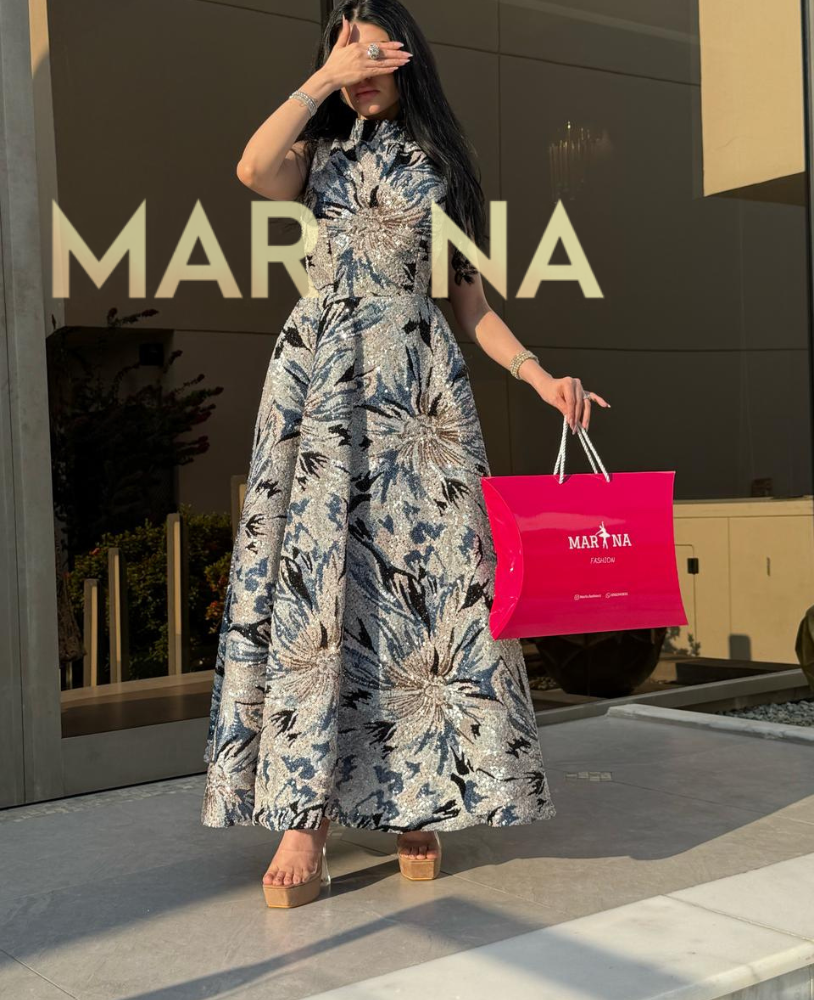 فستان رفيق (فستان قطعه كلوش مع جيبون تركي)