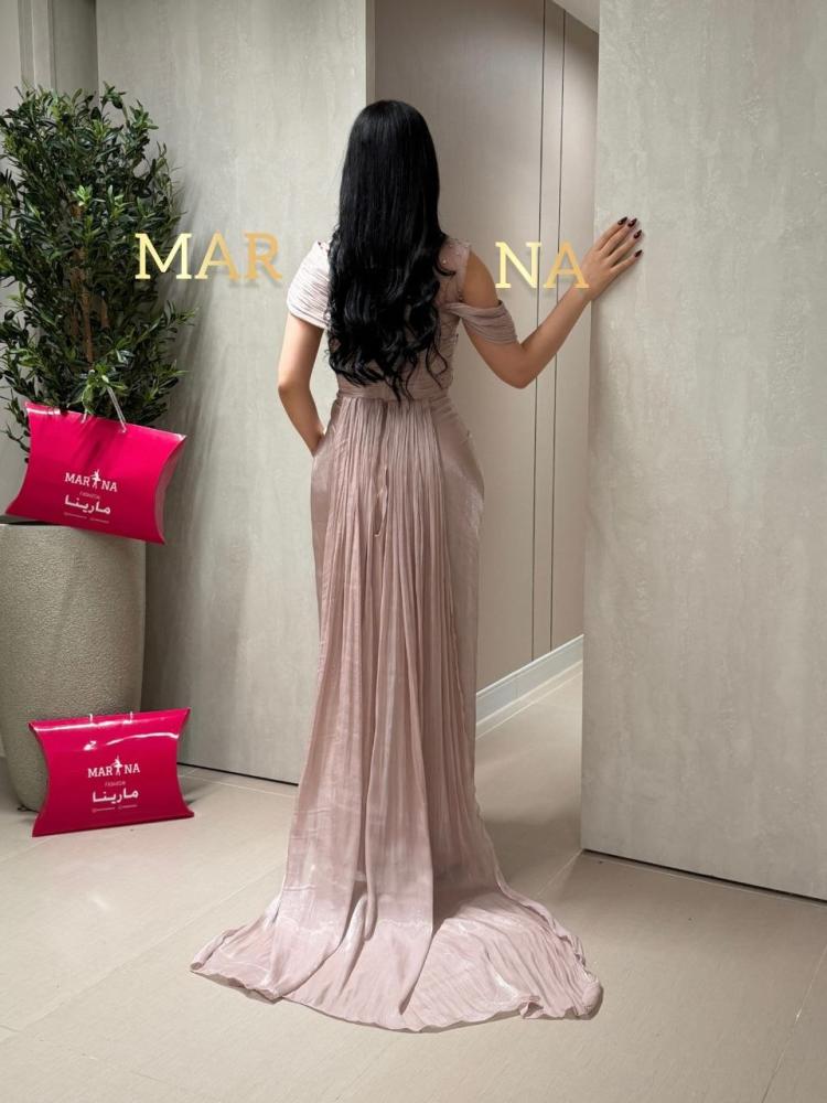 flesh pink dress Flesh pink tulle long prom dress, tulle pink evening dress