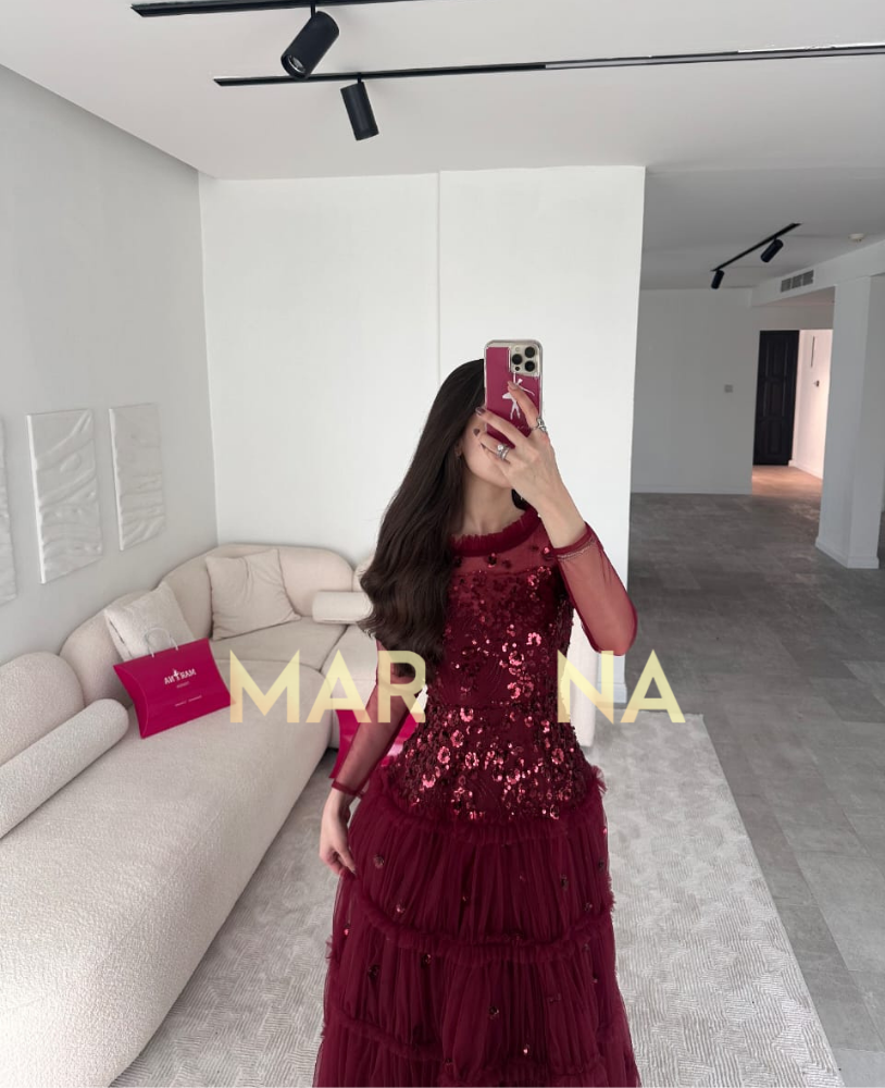 فستان ميرا (فستان عودي كلفه سهره شك وتل تيواني)