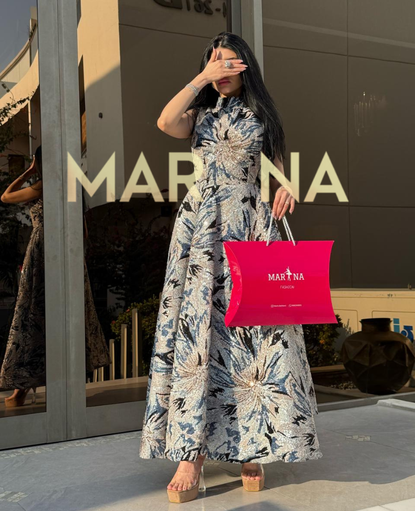 فستان رفيق (فستان قطعه كلوش مع جيبون تركي)