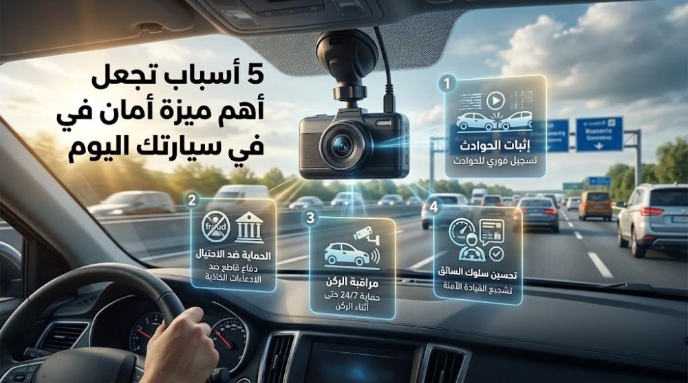 5 أسباب تجعل الداش كام أهم ميزة أمان في سيارتك اليوم