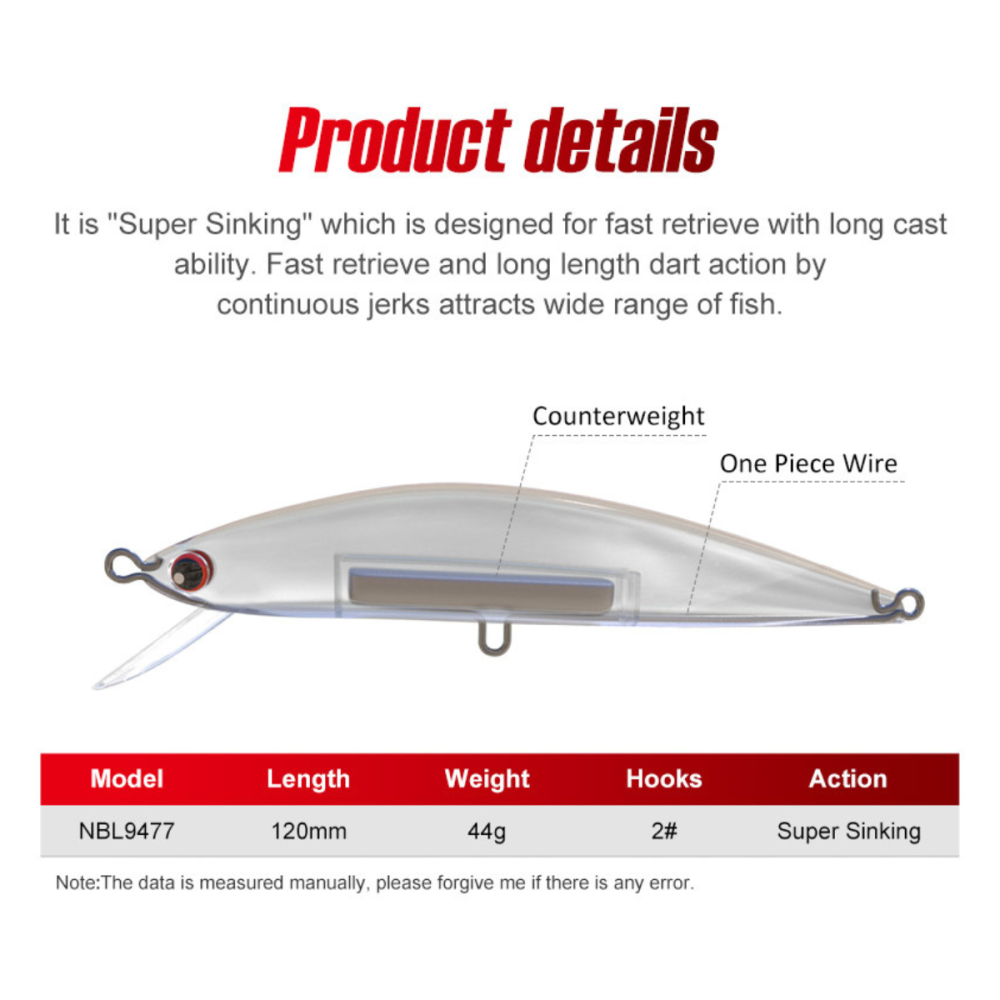 Lure Noebe -NBL 9477-44g/120mm