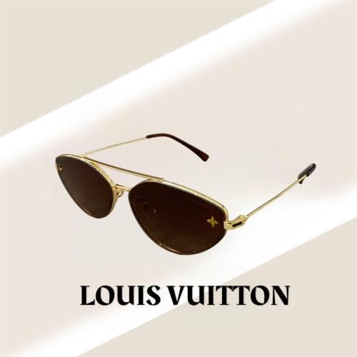 نظارة لويس فيتون بإطار بيضاوي وعلامة نجمة
