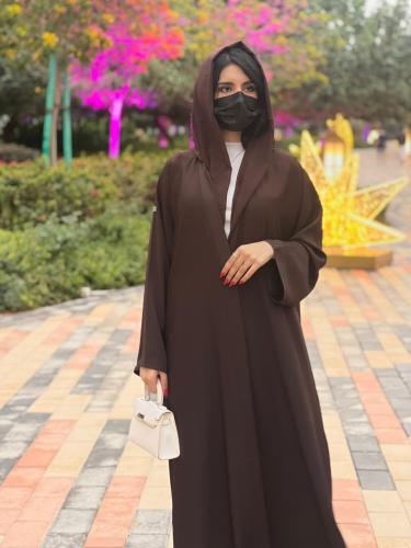 عباية صيفية بارده ساده بقماش كريب وقصة مستقيمة مع...