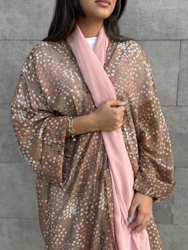Browny floward abaya