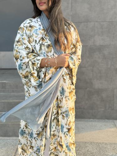 Green & blue bowal abaya