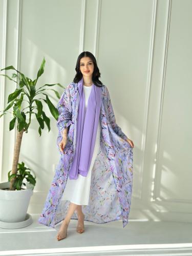 Purple bowal abaya