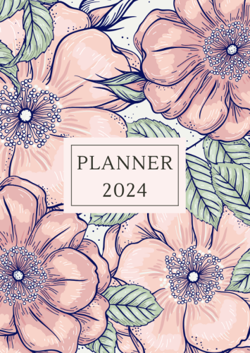 monthly planner flowers design E