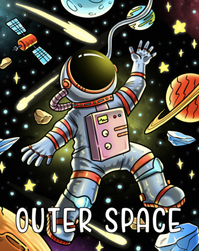 outer space coloring book