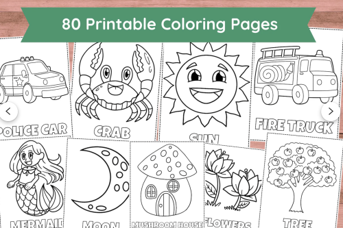 80 printable coloring pages for kids