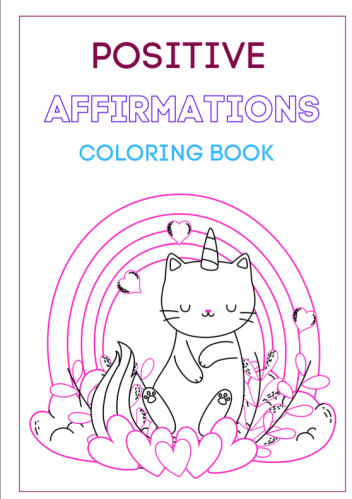 positive affirmation coloring kids E