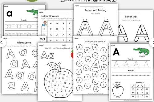 Letter of the Week Worksheets Printable, Alphabet...