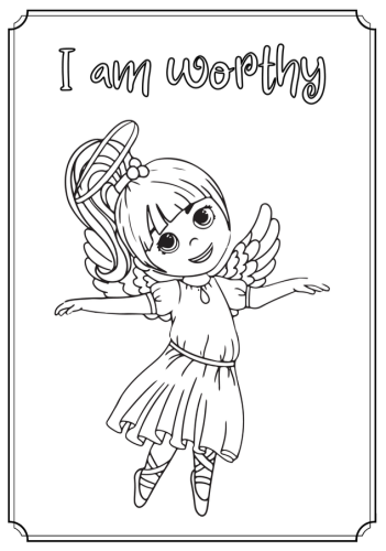 nEpositive affirmation ballerina drawing E pages