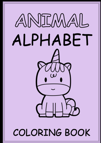 Animal Alphabet Tracing and Coloring Book E