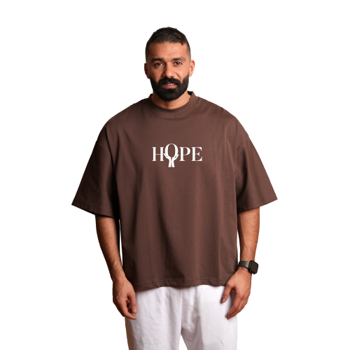 تيشرت بقصة مربعة HOPE