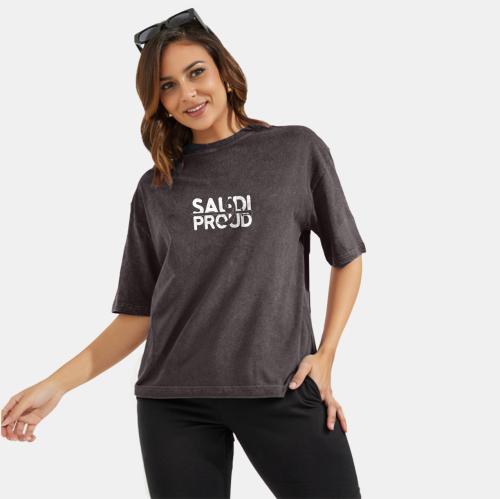 تيشرت مغسول Saudi و Proud