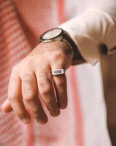 خاتم رجالي فضة عيار 925 جرام