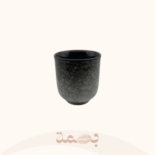 كوب قهوة فخار اسود / ابيض