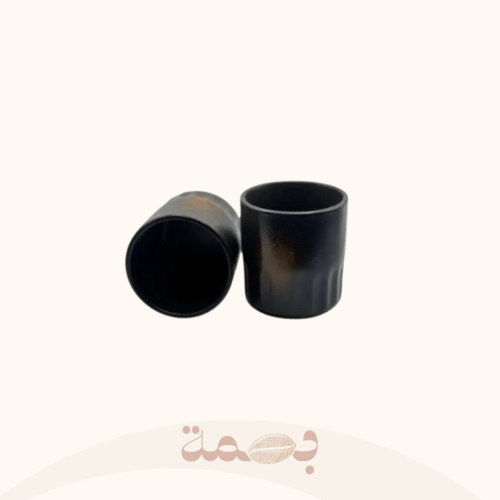 كوب سيراميك اسود / بني