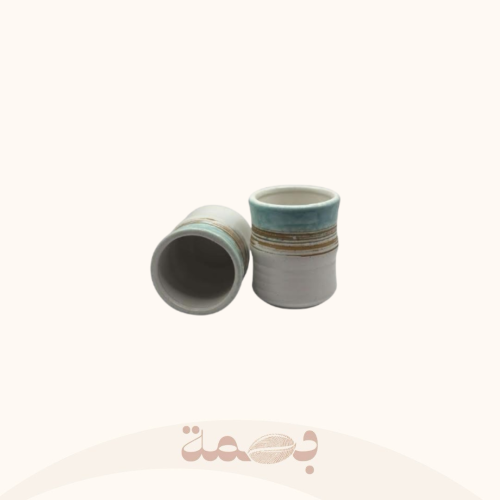 كوب سيراميك سماوي / ابيض