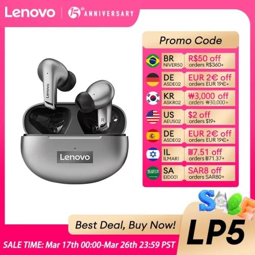 سماعات Lenovo LP5 الأصلية