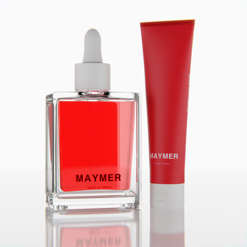 باكدج (Maymer) لتفتيح البشرة باللون الأحمر الكرزي.