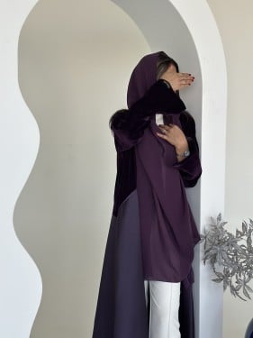 VELVET-TAFFETA ABAYA