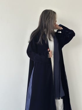 VELVET-CHIFFON ABAYA