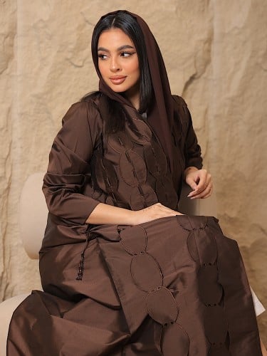 BROWN TAFFETA ABAYA